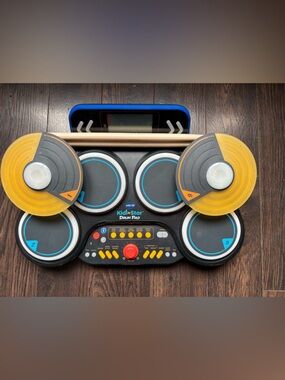 VTech Kidi Star Drum Pad Kids Electronic Drum Set w/ Sticks Tested Works